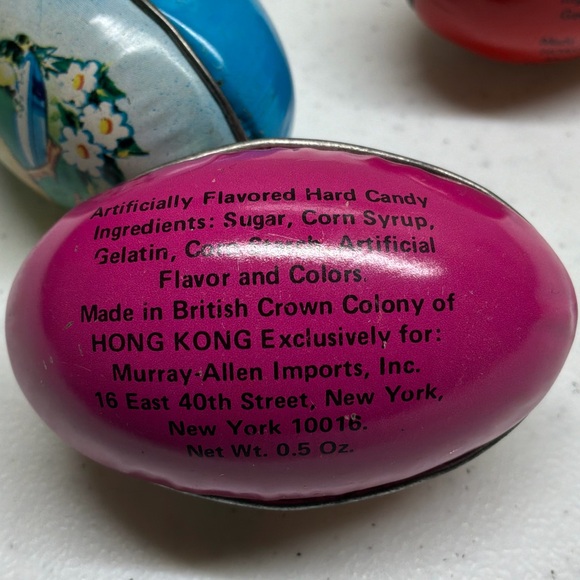 Vintage Metal Easter Egg Tin Trinket Box - Picture 6 of 8